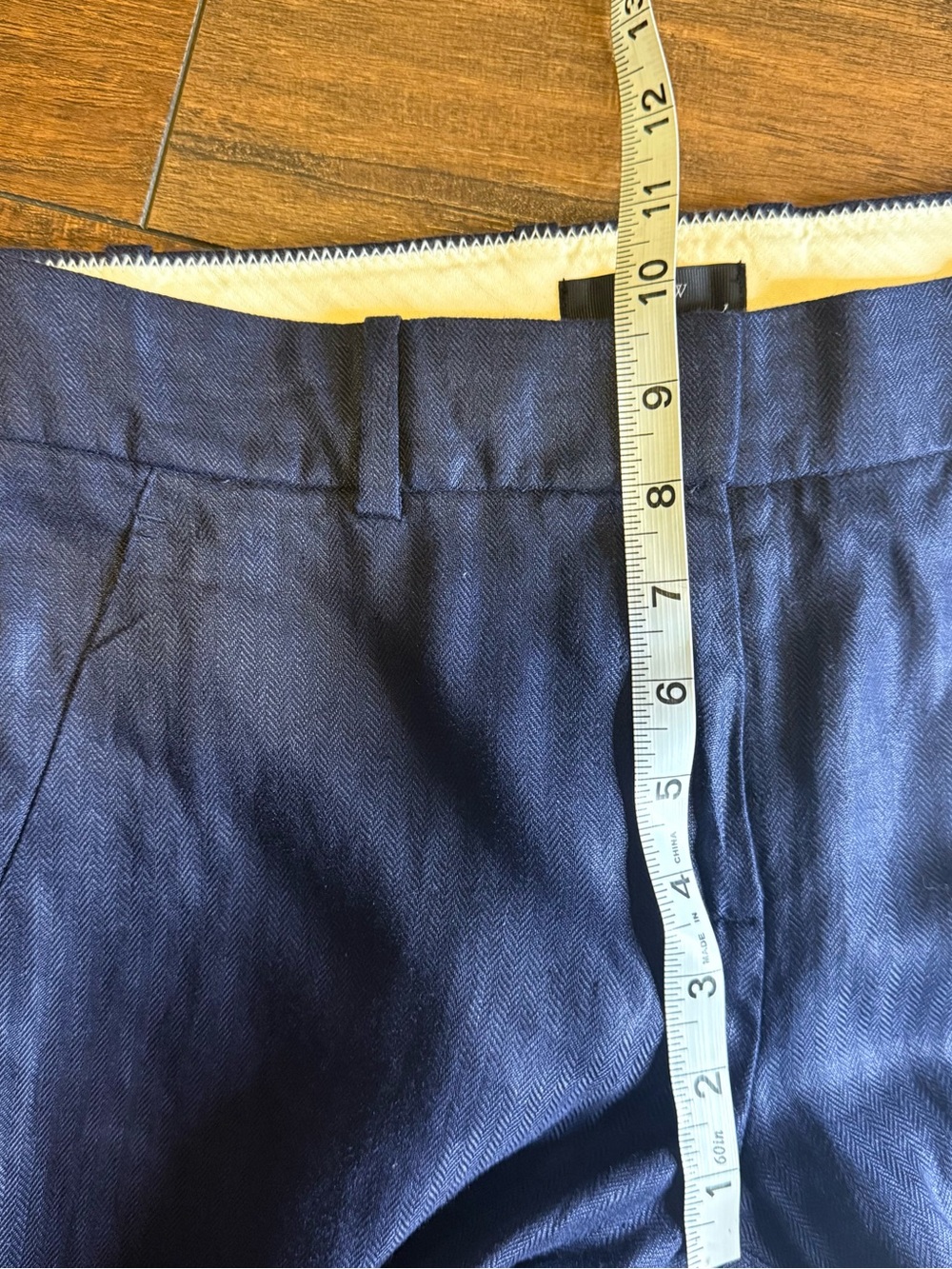 J Crew Bristol Slim 100% linen trouser Straight leg Pants Size 2 NAVY $128 NWOT - Picture 13 of 15